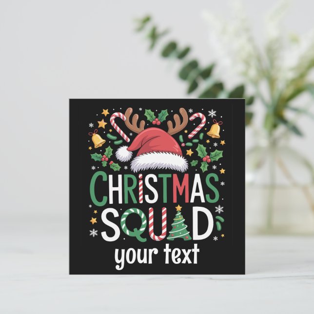 Familjen Jul Squad Personlig 2025 Matchande  Julkort (Stående Fram)