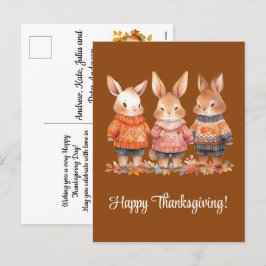 Familjen Kaninerna Happy thanksgiving Helg Vykort