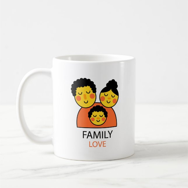 familjen kärlek kaffemugg (Vänster)