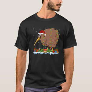Familjen Kiwi Älskare Matching Santa Hat Kiwi Chri T Shirt