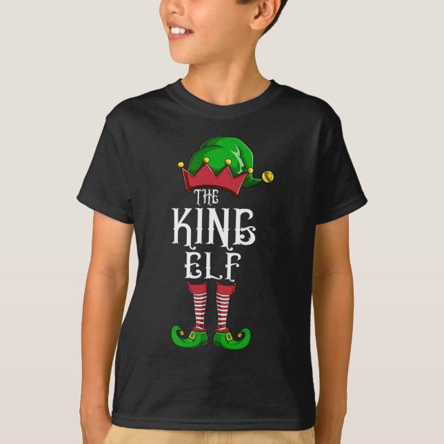 Familjen Kung Elf matchar jul T Shirt (Framsida)