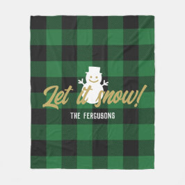Familjen Låt det snöa Grönten Buffalo Play Fleecefilt