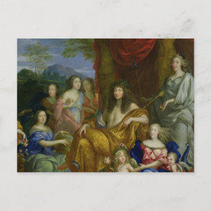 Familjen Louis XIV 1670 Vykort