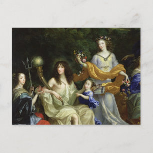 Familjen Louis XIV 1670 Vykort