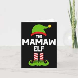 Familjen Mamaw Elf-julmatchningen Pajama Pj Kort
