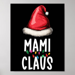 Familjen Mami Claus jul Santas pyjamas matchande Poster