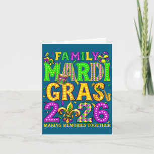 Familjen Mardi Gras 2026 Skapar Minnen Besättning Kort