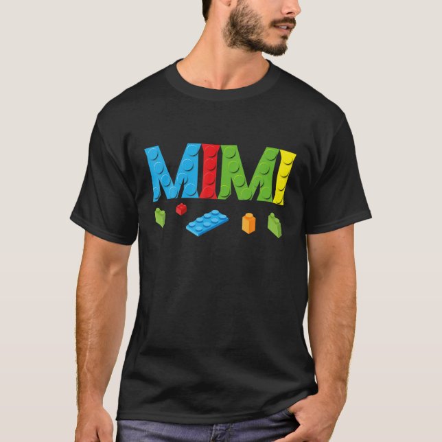 Familjen Mimi Master Builder Bygger brickor block T Shirt (Framsida)