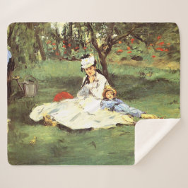 Familjen Monet i trädgården Edouard Manet
