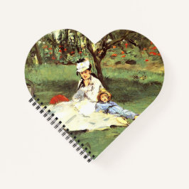 Familjen Monet i trädgården Edouard Manet