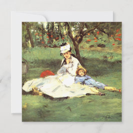 Familjen Monet i trädgården Edouard Manet