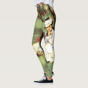 Familjen Monet i trädgården Edouard Manet Leggings