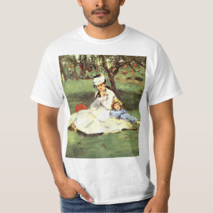 Familjen Monet i trädgården Edouard Manet T Shirt