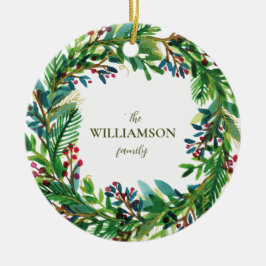 Familjen namn Holi i Helgdag i julkrandefamiljen Julgransprydnad Keramik