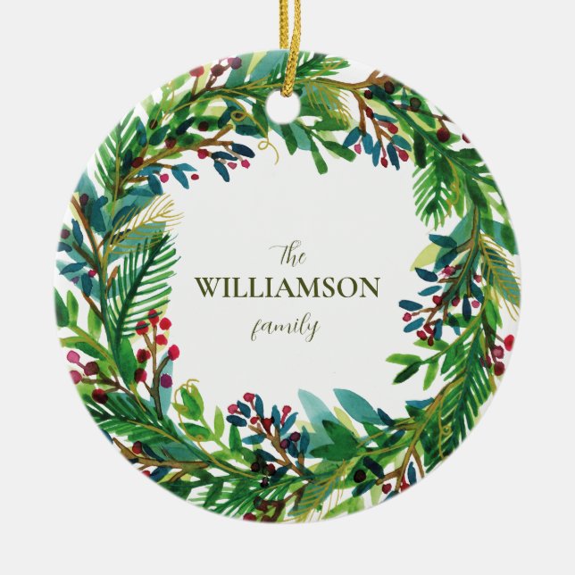 Familjen namn Holi i Helgdag i julkrandefamiljen Julgransprydnad Keramik (Framsidan)