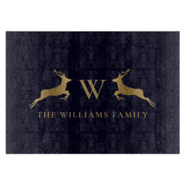Familjen Namn Monogram Guld Hjort Kitchen Navy