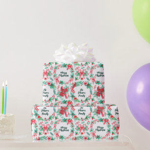 Familjen Namn Monogram Julkrans Presentpapper