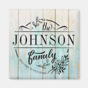 Familjen Namn Monogrammed Magnet