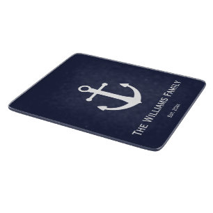 Familjen Namn på Nautical Blue och White