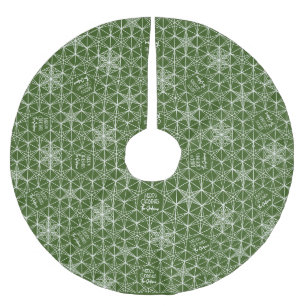 Familjen namn Personlig Snowflake Träd Skirt Julgransmatta Borstad Polyester