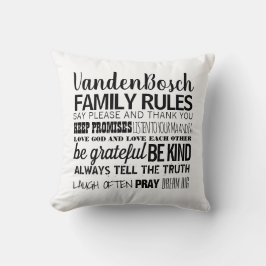 Familjen Namn Regler och etablerat datum för Kudde