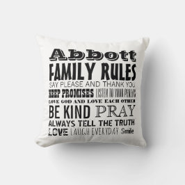 Familjen Namn Regler och etablerat datum för  Kudde