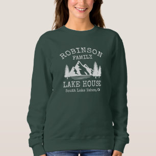 Familjen Namn Sjö House Rustic White Silhouette T Shirt