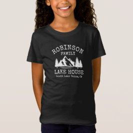 Familjen Namn Sjö House Rustic White Silhouette T Shirt