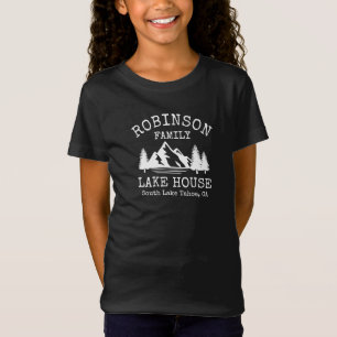 Familjen Namn Sjö House Rustic White Silhouette T Shirt