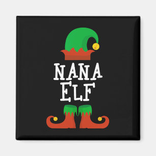 Familjen Nana Elf-julmatchningen Pj Pajama X Magnet