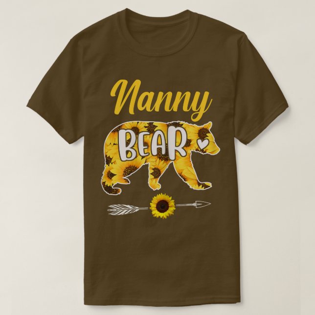 Familjen Nanny Bear Sunblomma Mor Far T Shirt (Design framsida)