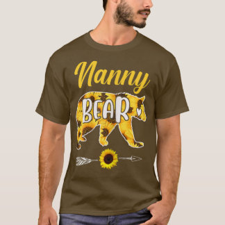 Familjen Nanny Bear Sunblomma Mor Far T Shirt