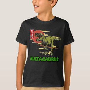 Familjen Ninjasaurus T rex Dinosaur Manar Fars dag Shirt