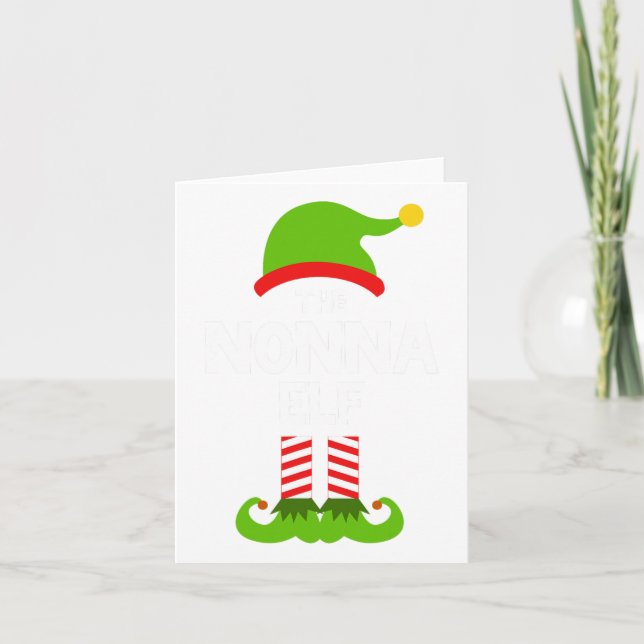 Familjen Nonna Elf-julmatchningen Pajama Pj Kort (Framsida)