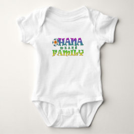  Familjen Ohana elak - med plumeria Baby Bodykoste T Shirt