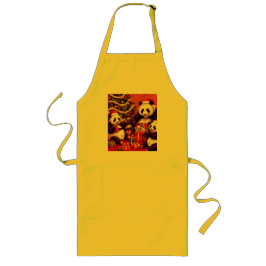 Familjen Pandas Open Julklapp Långt Förkläde