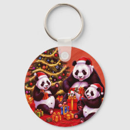 Familjen Pandas Open Julklapp Nyckelring