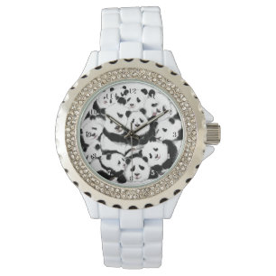 Familjen Pandas Watch Gift Lycklig Armbandsur