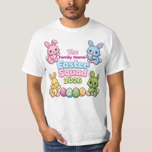 Familjen Påsklag 2026 T-Shirt | Anpassade Matchand (Framsida)