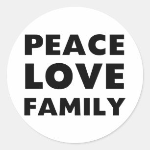 Familjen Peace Kärlek Runt Klistermärke
