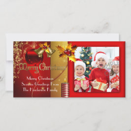 Familjen Photo God jul Season Hälsning Julkort