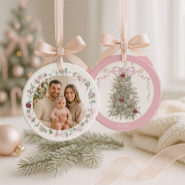 Familjen Pinks julfoto Julgransprydnad Keramik