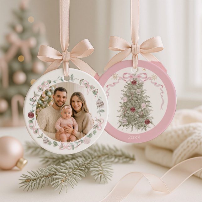 Familjen Pinks julfoto Julgransprydnad Keramik (Skapare uppladdad)