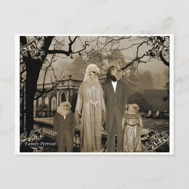 Familjen Porträtt Vykort (Framsida)
