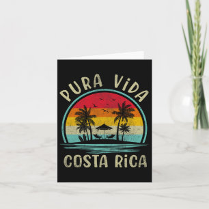 Familjen Pura Vida Beach Costa Rica Handflatan Trä Kort