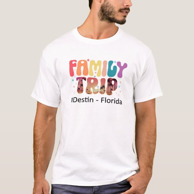 Familjen Resa Destin Florida Family Vacation Match T Shirt (Framsida)