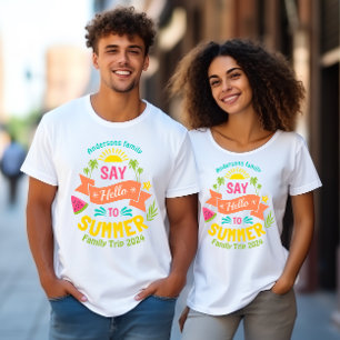 Familjen resa sommarsemester t shirt