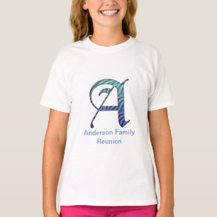 Familjen Reunion Blue Brev A Monogram Keepsaké T Shirt