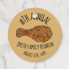 Familjen Reunion Fried Chicken Leg Drumstick Picni Gåvor Etiketter