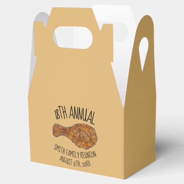 Familjen Reunion Fried Chicken Leg Drumstick Picni Presentaskar (Öppnad)